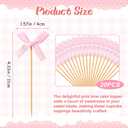 2 x 20PCS Pink Bow Party Decorations - Cute Bow Cupcake Toppers for Girls Birthday, Princess Theme Party Supplies, Baby Shower Decor, Festive Celebration Cake Toppers