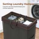 Mefirt 320L Laundry Hamper with Wheels, 3 Section Large Rolling Laundry Basket Bag with Wheels, Clothes Hamper Cart for Laundry, Bedroom, Bathroom and Dorm