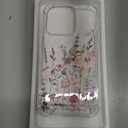 GVIEWIN for iPhone 14 Pro Case Floral, with Screen Protector&Camera Lens Protector,[Non Yellowing]Slim Shockproof Clear Phone Protective Cover for Women,Flower Pattern Design 6.1"(Floratopia/Colorful)