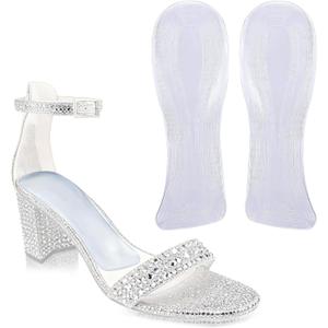 Heel Inserts for Women - Weight Shifting Insoles for High Heels, Gel Inserts Comfort Pads for Foot Pain Relief (Medium - US 8-9.5 Women Shoes)