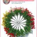 Faux Flowers for Outdoor Planters 16 Bundles UV Resistant Artificial Fake Eucalyptus Plants Outside Spring Summer Yard Decor Realistic Silk Daisy Used for Patio,Front Porch,Pots Decoration