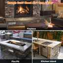 Skyflame Stainless Steel Venting Panel for Masonry Fire Pits and Outdoor Kitchens 15-Inch by 4-1/2-Inch