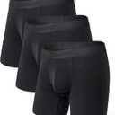 Separatec Mens Underwear with Pouch Moisture Wicking Rayon Made From Bamboo Underwear Men Breathable Boxer Briefs 3 or 6 Pack