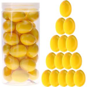 27 Pcs Small Artificial Lemons,Mini 1.4 Inch Fake Lemon for Decoration, Realistic Plastic Fake Fruits for Home Kitchen Lemonade Party Decor
