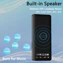 64GB MP3 Player with Bluetooth, Portable HiFi Lossless MP3 Music Players with Speaker, All-in-one Media Player with Video/FM Raido/Recorder/Alarm Clock, Up to 128GB Extension, Supports Random Playback