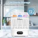 Baby Bottle Sanitizer and Dryer, 4-in-1 Fast Electric Sanitizing & Drying Machine, BPA-Free Food-Grade Material, Fits 6 Bottles/Pacifiers/Teethers, One-Touch Operation for New Parents
