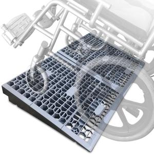 Modular Threshold Ramps for Doorways, 3" Rise Wheelchairs Ramps for Home, Solid Upgrade Material 3000 Lbs Load Capacity Door Ramps for Wheelchairs and Cars (2 PCS)