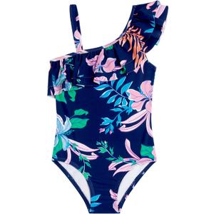 Kanu Surf Girls Morgan Floral Ruffle 1-Shoulder 1-Piece Swimsuit 6X