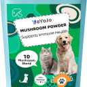 Mushrooms Extract Powder for Dogs & Cats - 10 Mushrooms Complex Pet Supplement for Immunity, Cellular Health, Cognition, Longevity - Lion's Mane, Turkey Tail, Reishi for Dogs & Cats - 3.53 oz / 100g
