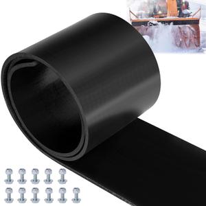 RunNico Universal Snow Plow Blade Flap - 72x 8x 1/4 Rubber Snow Deflector with 11 Sets Mounting Hardware - Snowplow Rubber Plow Deflector Attachments,Suitable for 48-72 Blades