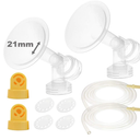 Nenesupply Pump Parts with 21mm Flanges Compatible with Medela Pump in Style Parts Accessories Breast Pump Not Original Medela Pump Parts Incl. 21mm Flange Breastshield Connector Valve Membrane Tubing