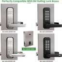 High-Security 12 Digit Keypad Mechanical Door Lock - Keyless Entry, Mechanical Code Lock with Handle, Waterproof & Rustproof, No Battery, Easy to Install, BH-MDLS0020202