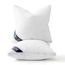 MIULEE 26x26 Feather Down Pillow Inserts with Gusset Bed Pillows,Set of 2 Luxury Fluffy Decorative Throw Pillows for Couch Sofa
