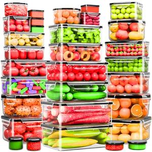 62 Pcs Large Food Storage Containers with Lids Airtight,Total 656OZ(31 Containers &31 Lids), Reusable BPA-Free Plastic Food Container for Kitchen Organization, Leakproof Meal-Prep Containers for Lunch