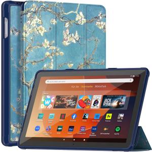 All-New 10 Tablet & 10 Plus Case(13th Generation, 2023Release) Incompatible with Samsung iPad Ultra Lightweight DJ&RPPQ Slim Shell Stand Cover Auto Wake/Sleep -Blossom