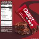 Quest Nutrition Chocolate Brownie Protein Bar, 20g Protein, 1g Sugar, 4g Net Carb, High Fiber, Gluten Free, Gluten Free, 12 Count