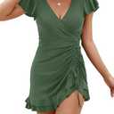 Blooming Jelly Women's Tummy Control Swimsuits One Piece Bathing Suit Plus Size Swim Dress Modest Ruffle Swimwear 3XL