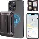 ZtotopCases for Magsafe Wallet, Works with Apple Find My, Strong Snap-on Magnetic Card Holder and RFID Blocking, for iPhone 16/15/14/13/12 Series, for iPhone Wallet Tracker, Fit 2-3 Cards, Dark Purple