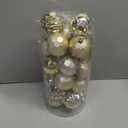 XmasExp 24ct Christmas Ball Ornaments Shatterproof Xmas Tree Hanging Balls Decorations Perfect for Holiday Wedding Christmas Decor (Champagne, 2.36")