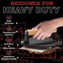 Grilliance Smash Burger Press Kit, 3 in 1 Hamburger Press Patty Maker, Dark Black Cast Iron Burger Press, Cleaning Pad Set for Grill, Griddle, Flat top, Kitchen, Cooking
