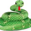 Snake Plush, 71 in Stuffed Snake Animal, Large Toy Snakes for Kids, Giant Stuffed Animals Snake, Lifelike Plush Snake for Birthday Present Party Prank Prop (Green)