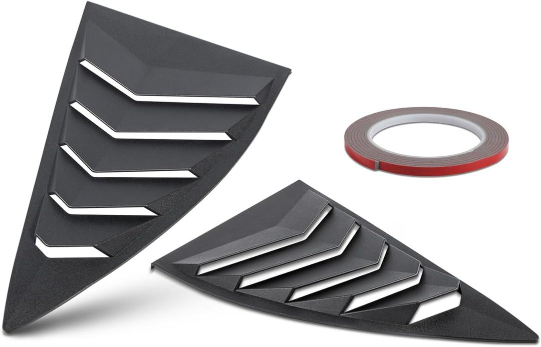 Side Window Louvers for Chevrolet Camaro LS LT RS SS GTS 2010-2015 Windshield Sun Shade Cover Lambo Style Window Cover Matte Black(2pcs)