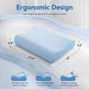 AM AEROMAX Firm Contour Memory Foam Pillow, Cervical Pillow for Neck Pain Relief, Neck Orthopedic Sleeping Pillows for Side, Back and Stomach Sleepers.