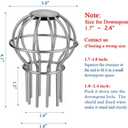Gutter Guard, Fits for 1.7" ~ 2.4" Round Downspout, 304 Stainless Steel Rigid Filter Strainer, Stops Leaves Seeds and Other Debris, Gutter Cleaning Tool 4 Pack