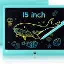 LCD Writing Tablet for Kids, 15 Inch Colorful Electronic Doodle Board, Educational Learning Kids Drawing Tablet Toys, Christmas Birthday Gift for 3 4 5 6 7 8 9 Year Old Girls Boy (Blue)