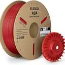 ELEGOO ASA Filament 1.75mm Red 1KG, UV & Weather Resistant 3D Printer Filament for Outdoor Functional Parts, High Impact Strength Engineering Grad 1kg Spool (2.2lbs) Fit for FDM Printers