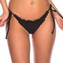 RELLECIGA Women's Wavy Tie-Side Brazilian Bikini Bottom, M