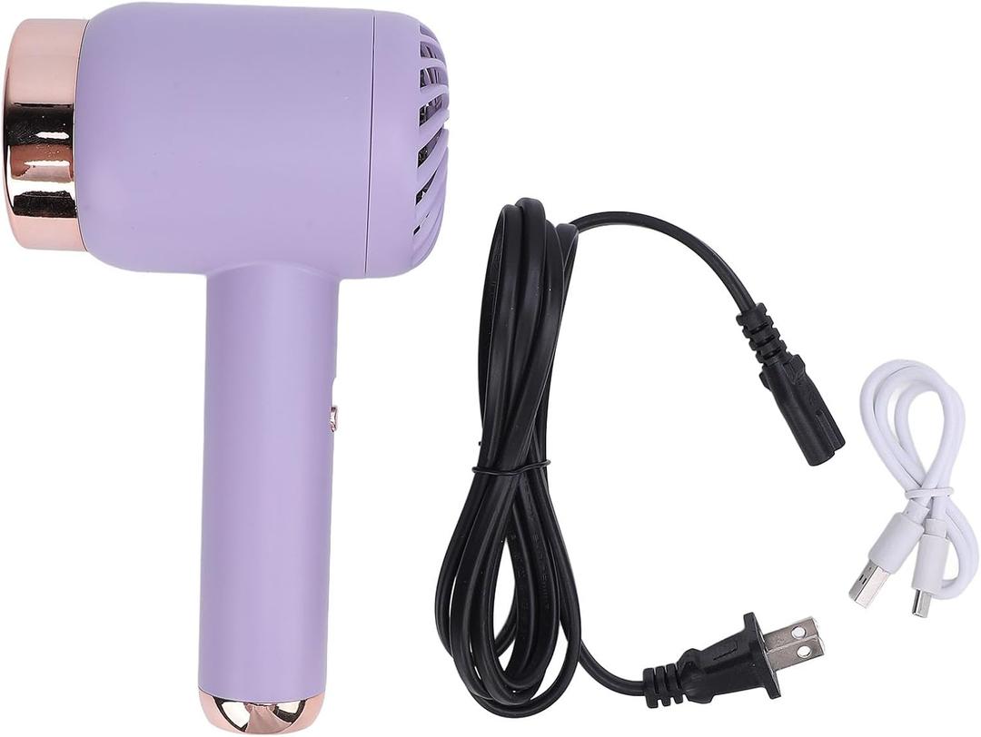 Ionic Hair Dryer, Professional Blower Hair Dryer Portable Blow Dryer Stylish Hot Cold Wind Blow Dryer for Home and Travel (Purple)