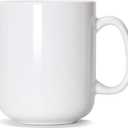 20 OZ Large Coffee Mug, Smilatte M016 Plain Ceramic Boss Big Tea Cup with Handle for Dad Men, White