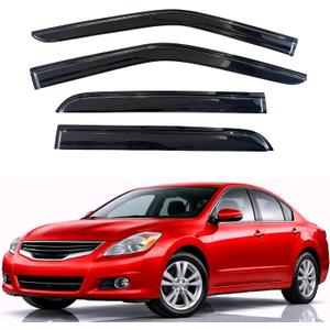 KPY Rain Guards Fit for 2007-2012 Nissan Altima, Out-Channel Window Visors Vent Wind Deflectors 4PC, Car Accessories for 07-12 Altima