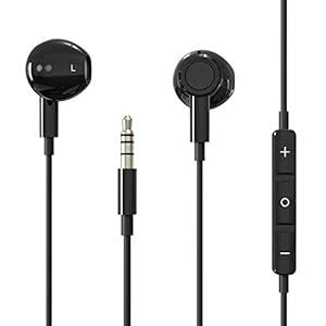 Hi-Res Extra Bass Earbuds Noise Isolating in-Ear Headphones Wired Earbuds with Microphone for iPhone, iPod, iPad, MP3, Huawei, Samsung, Lightweight Earphones with Volume Control 3.5mm Jack Headphones