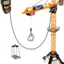 DICKIE TOYS Mighty Construction Crane with Remote Control, 48" inches and 350 Degree Rotation Trolley, for Ages 3 and up