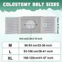 1 Piece Ostomy Belt, Ostomy Support Belts for Men & Women, Adjustable Stealth Belt Ostomy, Ostomy Belts for Colostomy & Ileostomy Bag Holder, Colostomy Supplies Belt Secured with Velcro(XL)