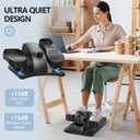 Under Desk Elliptical Machine for Senior Mini Elliptical Leg Exerciser with Remote Quiet Portable Electric Seated Foot Pedal Exerciser for Home Office