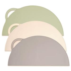 Upward Baby Silicone Suction Mat - Set of 3 Non Slip Silicone Mat - Baby Led Weaning - Kids Placemat for Dining Table High Chair - Toddler Feeding Supplies for Eating - Placemats for Restaurants