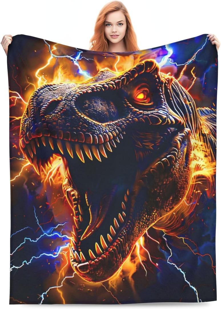 Boys Dinosaur Blanket for Kids,Throw Blankets All Season,4 Sizes Option, Lightweight Soft for Sofa Couch Bed 50"X40"