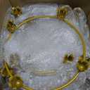 Thyle 30 Pcs Metal Christmas Advent Wreath Rings Bulk Gold Advent Wreath Candle Holder Xmas DIY Taper Candle Rings Table Candelabra Holder for Church Supply Home Table Centerpiece Festival Decoration
