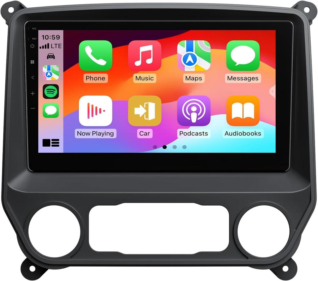 Eonon 10.1 Inch Car Stereo for Chevrolet Silverado/GMC Sierra 2014-2018, Wireless CarPlay & Android Auto Head Unit, Android 13 Car Radio with Bluetooth, Wi-Fi, SWC, 2+32GB - GMSX6