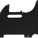 Dopro 8 Hole Tele Style Guitar Pickguard TL Pick Guard with Pickup Mounting Screw Holes for Tele/Telecaster Black 3 Ply