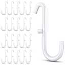 20 Pcs Pegboard Hooks White Pegboard Accessories Metal Storage Tool Keys Jewelry Utensils Hanging Organizer Compatible with IKEA Skadis Pegboard for Home Office Indoor Supply
