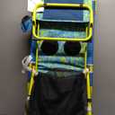 2-in-1 Beach Cart with Big Wheels for Sand, Folding Utility Wagon with Chair Holder, Cooler Bag, Mesh Storage, 4 Cup Holders, Umbrella Rack, Supports 100 lbs for Beach Camping Shopping, Palm Print