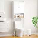 Kitsure 68.1"H Over Toilet Storage Cabinet, Magnetic Door, Adjustable Shelf
Bathroom, Laundry Room, Small Spaces, Families, Multi-Compartment Storage, Anti-Tip Design, White, 3 Tier Storage