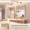 Keonjinn 16 x 24 Inch Gold Bathroom Mirror for Vanity, Rectangular Wall Mirror Aluminum Alloy, Metal Frame Rectangle Modern Farmhouse Mirrors, Square Corner Framed Mirrors(Horizontal/Vertical)