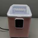 Igloo Self-Cleaning Countertop Ice Maker - Compact and Portable - Creates 26 lbs. Per Day, 8 Pieces Ready Every 7-8 Minutes - Includes Ice Scoop and Basket - Pink