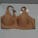 LetsJoli 2026 Jelly Bras for Women No Underwire Upgrade Wireless Deep V Seamless Push Up Plunge Comfortable Bralettes 36D, Light Brown