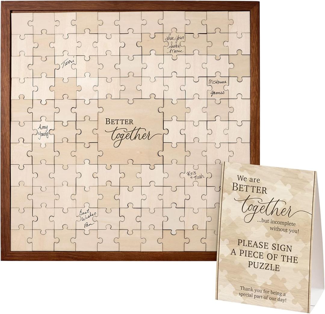 Lillian Rose Puzzle Guest Book For An Alternative Wedding Guestbook 
11.5 x 11.5 x 5 inches